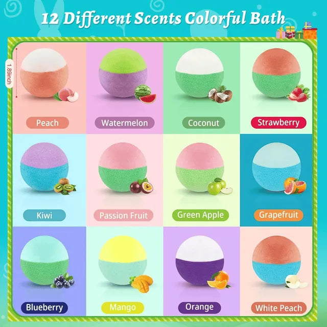 Natural Bath Bombs for Kids with Mega Bubbles & Surprise Inside 🥚