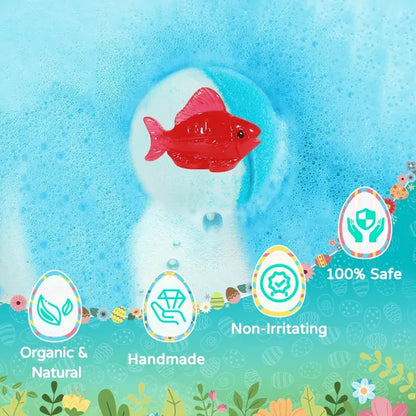 Natural Bath Bombs for Kids with Mega Bubbles & Surprise Inside 🥚