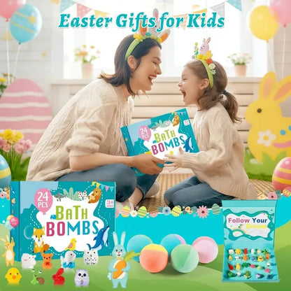Natural Bath Bombs for Kids with Mega Bubbles & Surprise Inside 🥚