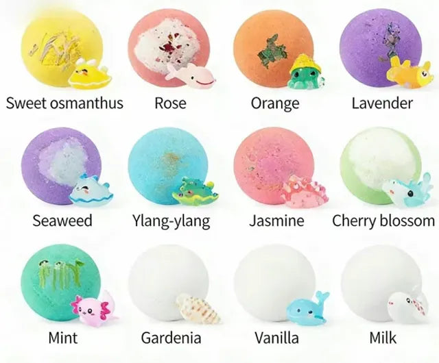 Natural Bath Bombs for Kids with Mega Bubbles & Surprise Inside 🥚