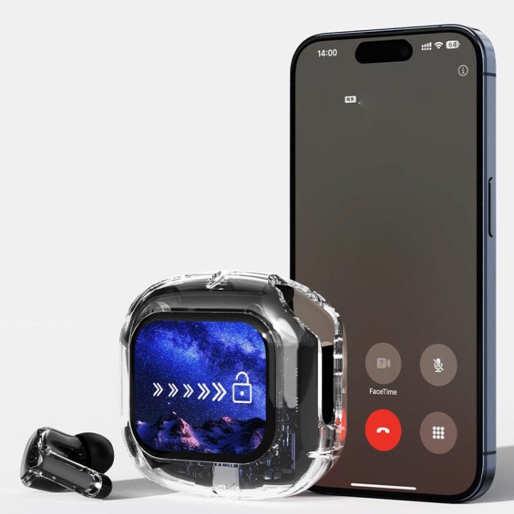 Full-color Touch-screen Wireless Noise-cancelling Bluetooth 5.4 Headset